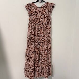 Endless Rose Animal Print Top in Peach and Black